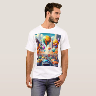Camiseta escena personalizado de una calle concurrida con g