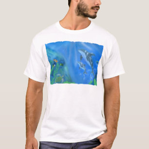 Camiseta Escena subacuática del delfín