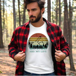Camiseta Escenario de bosques de pinos