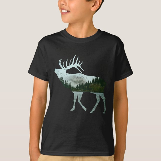 CAMISETA ESCENARIO DE LA NATURALEZA DE ELK (Anverso)