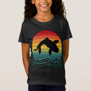 Camiseta Escenario de puesta de sol de koi vintage