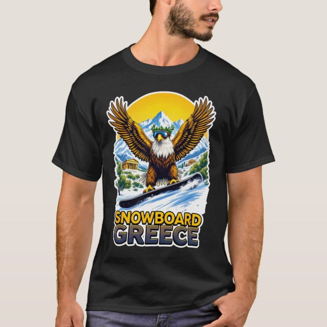 Camiseta Escenario De Snowboard En Grecia (Anverso)