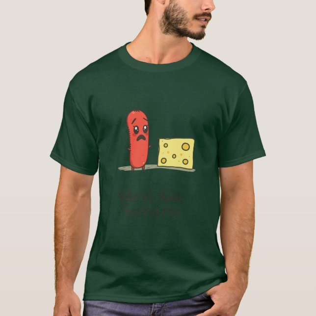 Camiseta Escenario de Wurst Kse Chiste de comida alemana di (Anverso)