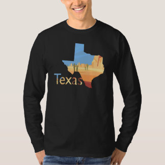 Camiseta Escenario del desierto en forma de Texas 1