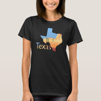 Camiseta Escenario del desierto en forma de Texas 1