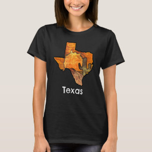 Camiseta Escenario del desierto en forma de Texas 2
