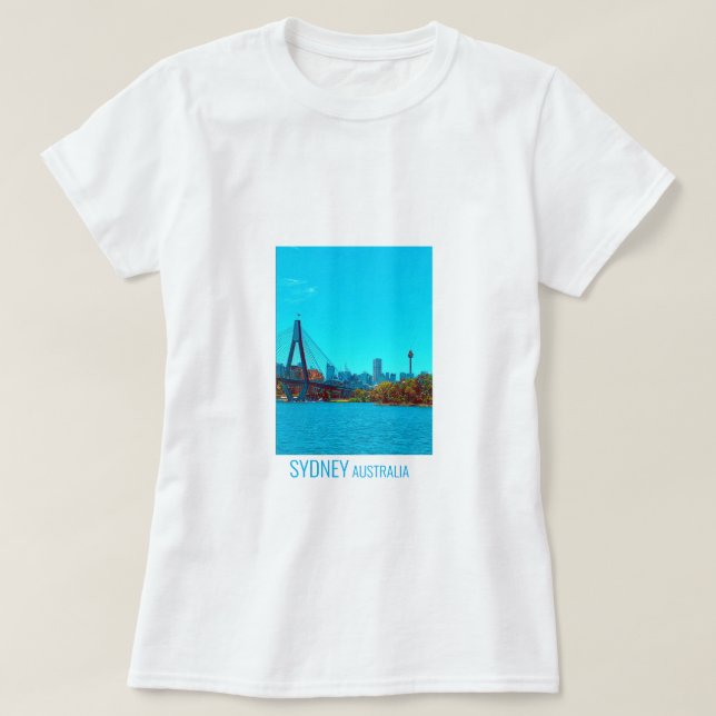 Camiseta Escenario del puerto de Sydney ANZAC Bridge (Diseño del anverso)