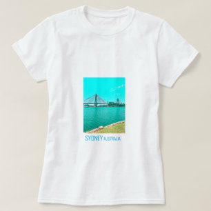 Camiseta Escenario del puerto de Sydney ANZAC Bridge