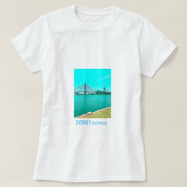 Camiseta Escenario del puerto de Sydney ANZAC Bridge (Diseño del anverso)