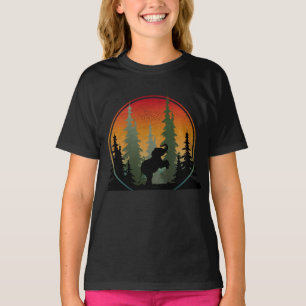 Camiseta Escenario natural del elefante al atardecer