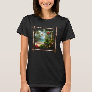 CAMISETA ESCENARIO TROPICAL ISLAND ESCENERY OCEAN BEACH ART