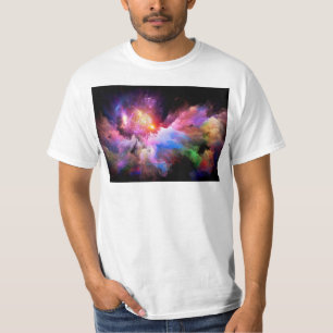 Camiseta Escenario vibrante abstracto de arte en la nube de
