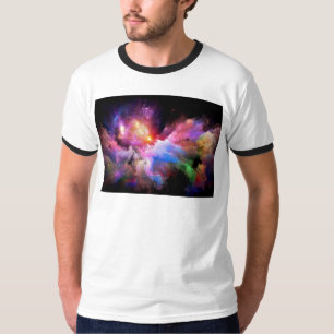 Camiseta Escenario vibrante abstracto de arte en la nube de