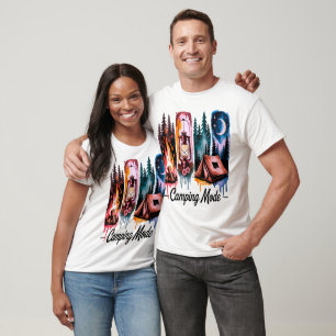 Camiseta Escenas de aventura natural en modo de acampada