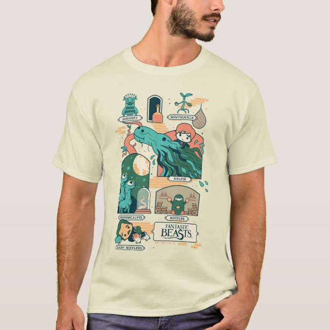 Camiseta Escenas de bestias fantásticas personalizados (Anverso)