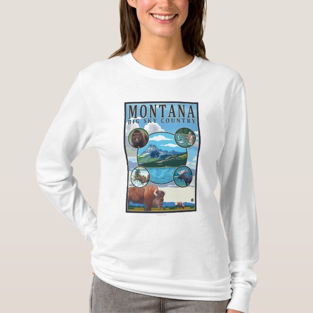 Camiseta Escenas del estado de Montana (Anverso)