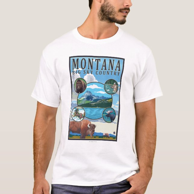 Camiseta Escenas del estado de Montana (Anverso)