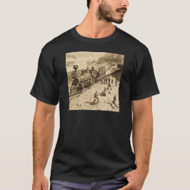 Camiseta Escenas en la sepia pacífica del ferrocarril de la
