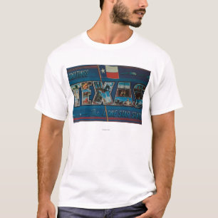 Camiseta Escenas grandes de la letra de Tejas (bandera de