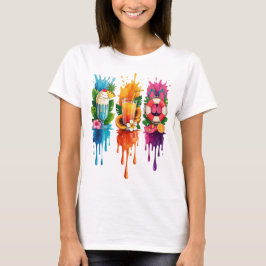 CAMISETA ESCENAS Y ELEMENTOS TEMÁTICOS DE VERANO BRILLANTE
