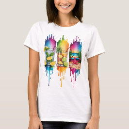 CAMISETA ESCENAS Y ELEMENTOS TEMÁTICOS DE VERANO BRILLANTE