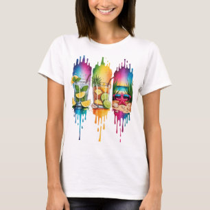 CAMISETA ESCENAS Y ELEMENTOS TEMÁTICOS DE VERANO BRILLANTE