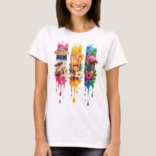 CAMISETA ESCENAS Y ELEMENTOS TEMÁTICOS DE VERANO BRILLANTE