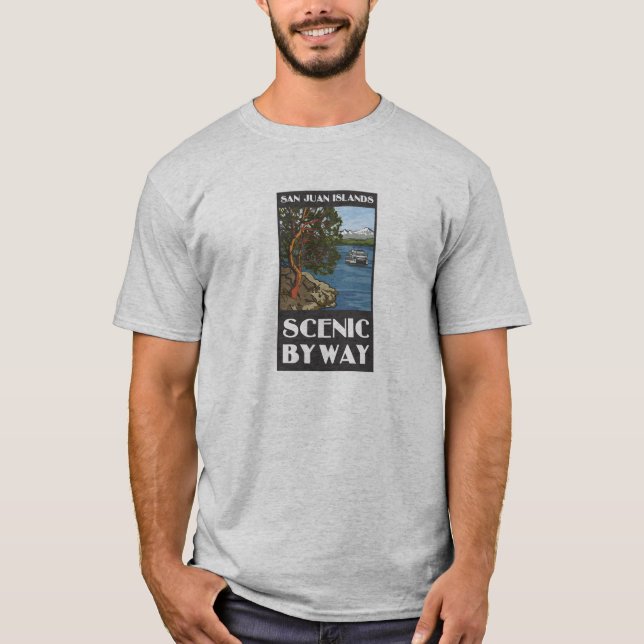 Camiseta escénica del camino apartado de las islas (Anverso)