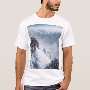 Camiseta escénica para escalador de montañas