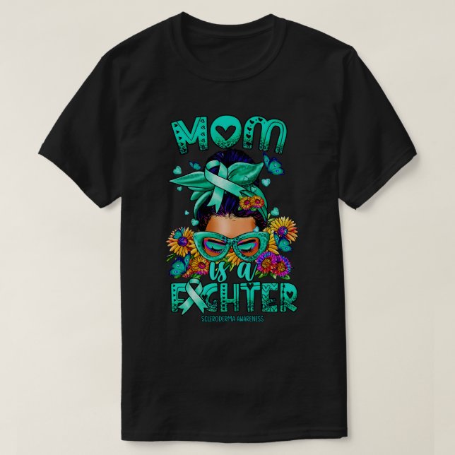 Camiseta Escleroderma Sensibilización Conciencia Mamá lucha (Diseño del anverso)