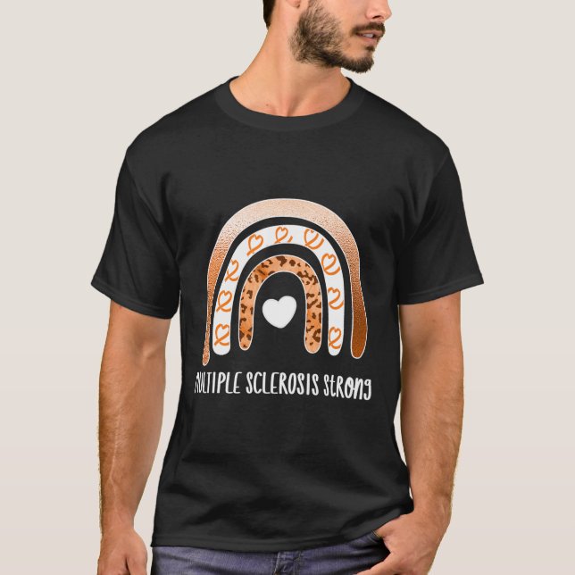 Camiseta Esclerosis Guerrero Naranja Ribbon Ms Day (Anverso)