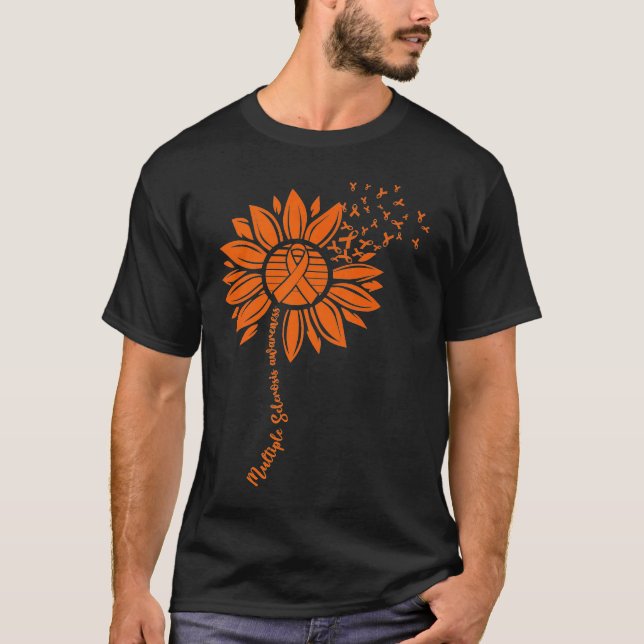 Camiseta Esclerosis múltiple Conciencia Naranja Sunflower M (Anverso)