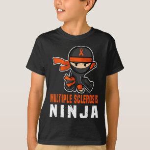 Camiseta Esclerosis Múltiple Conciencia Ninja Difícil Naran