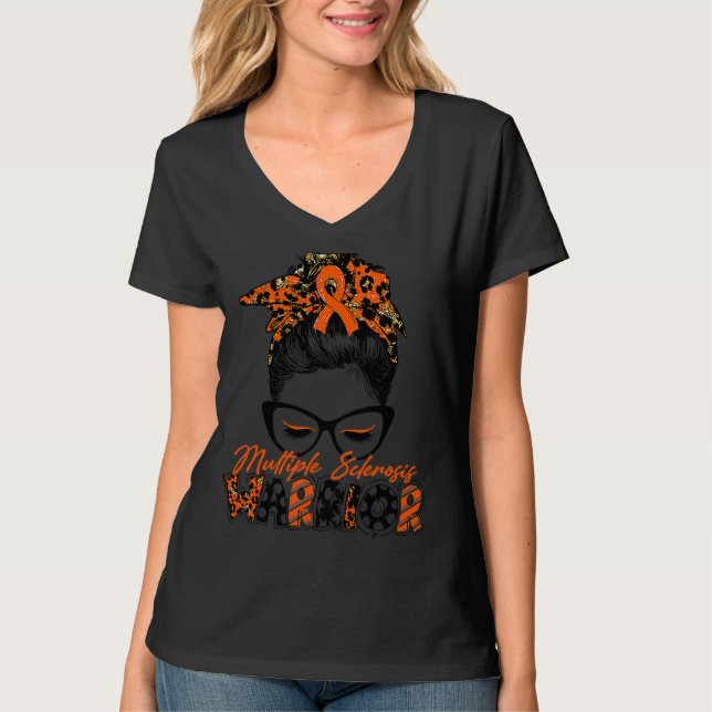 Camiseta Esclerosis múltiple de mujeres guerreras gafas des (Anverso)