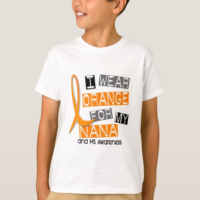 Camiseta Esclerosis múltiple del ms llevo el naranja para (Anverso)