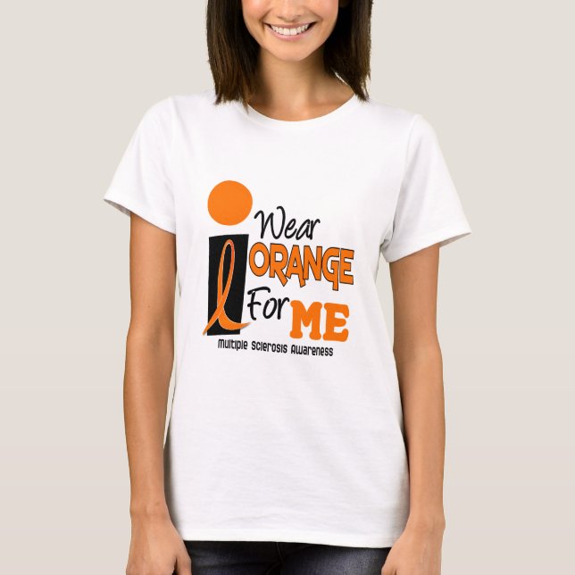 Camiseta Esclerosis múltiple del ms llevo el naranja para (Anverso)