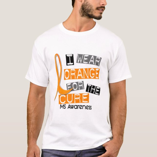 Camiseta Esclerosis múltiple del ms llevo el naranja para (Anverso)