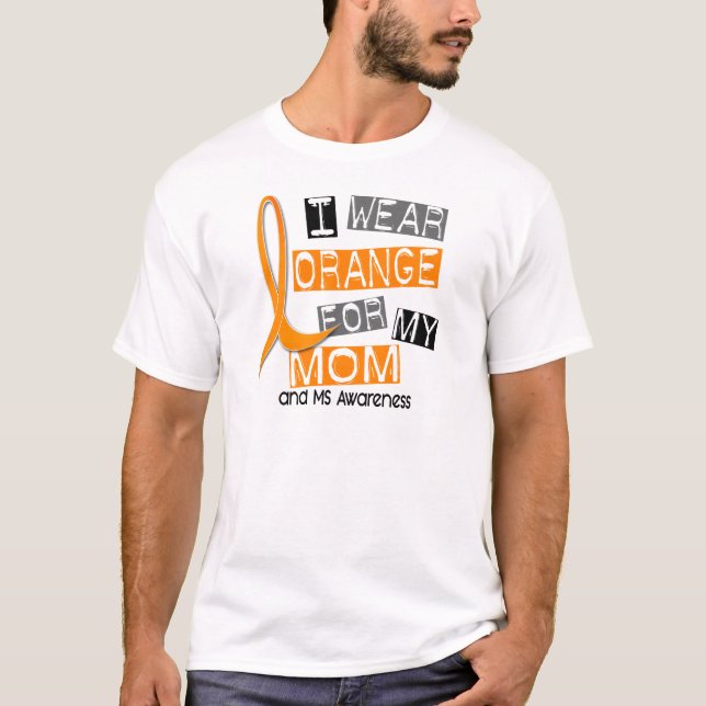 Camiseta Esclerosis múltiple del ms llevo el naranja para (Anverso)