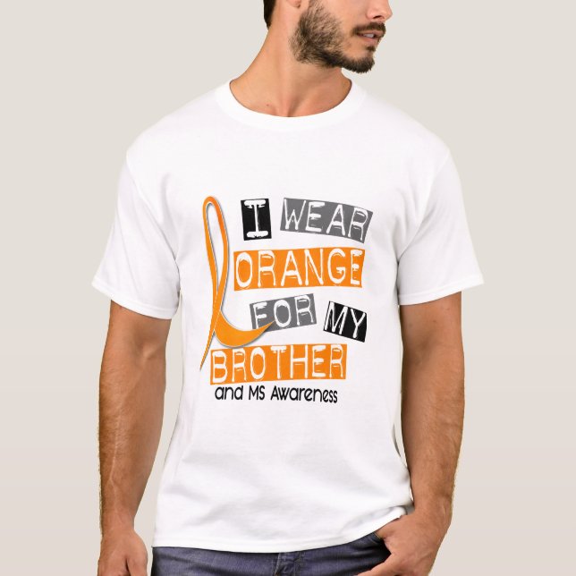 Camiseta Esclerosis múltiple del ms llevo el naranja para (Anverso)