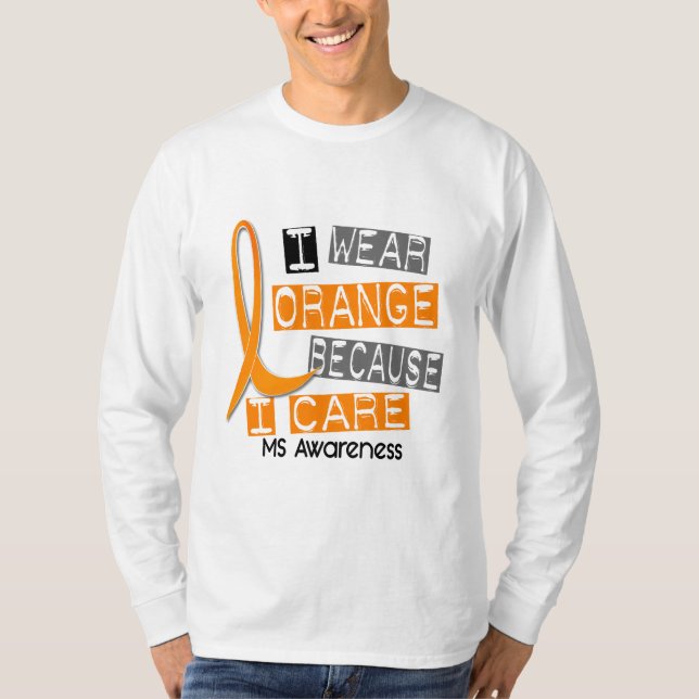 Camiseta Esclerosis múltiple del ms llevo el naranja porque (Anverso)