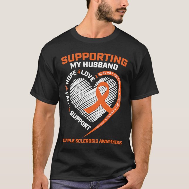 Camiseta Esclerosis múltiple Esclerosis múltiple Esposa MS  (Anverso)