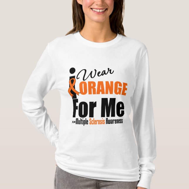Camiseta Esclerosis múltiple llevo el naranja para mí (Anverso)