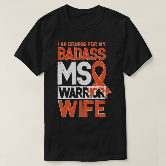 Camiseta Esclerosis múltiple MS Awareness Badass Wif (Diseño del anverso)