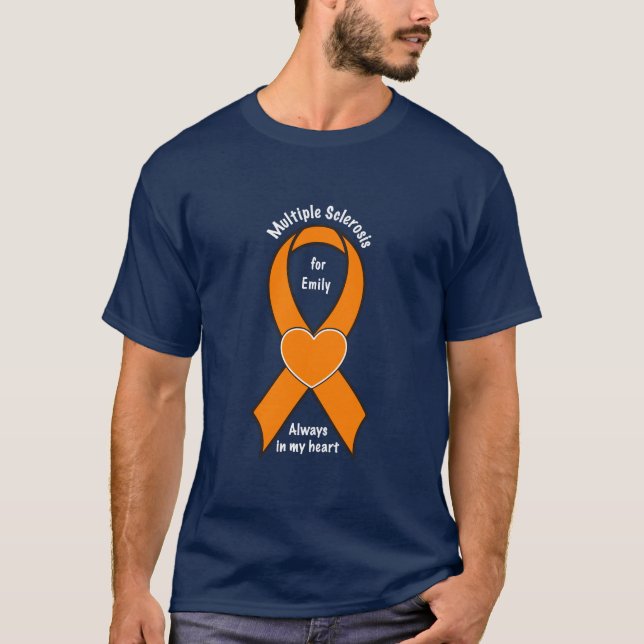 Camiseta Esclerosis múltiple, ms, cinta adaptable conocida (Anverso)