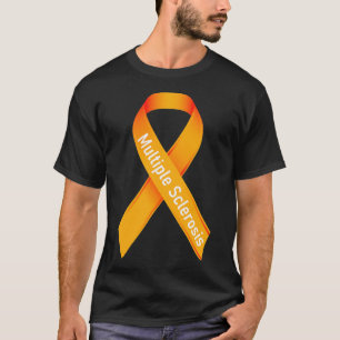 Camiseta Esclerosis múltiple MS Naranja Cinta de Conciencia