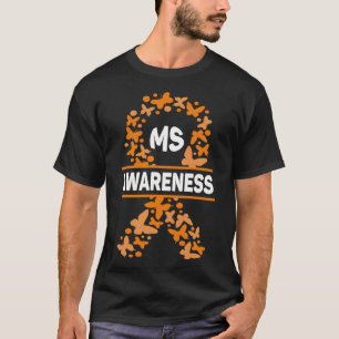 Camiseta Esclerosis múltiple Naranja Cinta Hombres Mujeres 