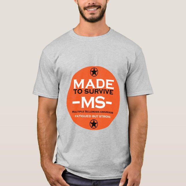 Camiseta esclerosis múltiple Sobreviviente Apoyo Conciencia (Anverso)