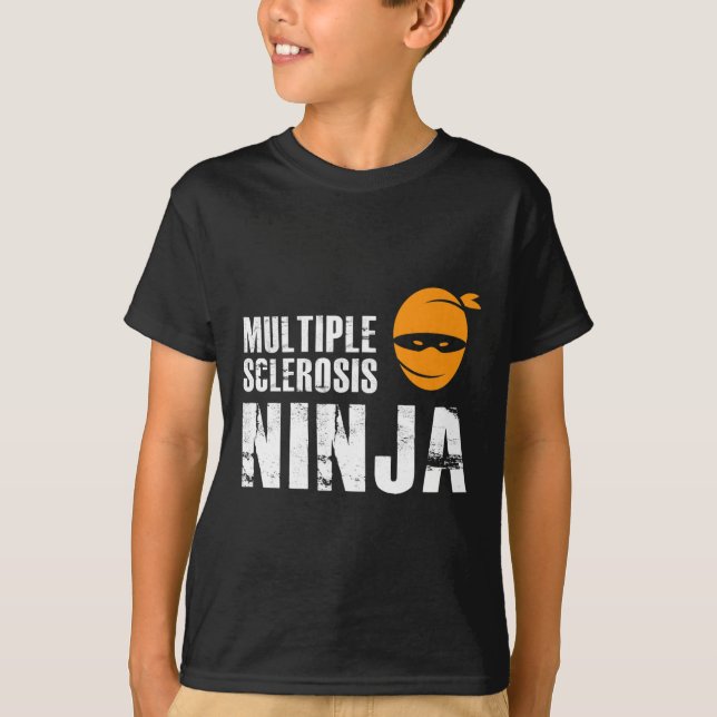 Camiseta Esclerosis Ninja - La Sra. Support Awareness Fight (Anverso)