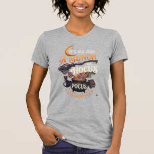 Camiseta Escoba de Bruja Hocus Pocus Gato Negro Caldero Mág