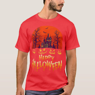 Camiseta Escoba de diseño de Halloween escarpada grabada Da